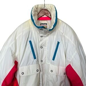 Vintage Tyrolia by Head Ski Jacket Mens XL White Neon Thermoloft Lined Snow